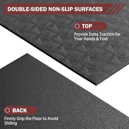 Stepwaver 엑스트라 라지 운동 매트, 1.8 x 1.2m(6 x 4피트)/2.4 x 15.2cm(8 x 5피트/9 x 5피트/10피트 x 5피트/10피트 x 5피트) 두께의 운동 매트, 홈 체육관 및 차고 바닥용, 신발 친화적, 미끄럼 방지, 매우 내구성, 두꺼운 대형 운동 매트 가정 운동용 - size: 9'×5'×0.25"
