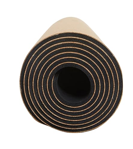 Everyday Yoga Mat Premium Edition, Non-Slip, Eco-Friendly, 3-5mm Thickness - color: Alignment - Natural Cork, size: 5mm