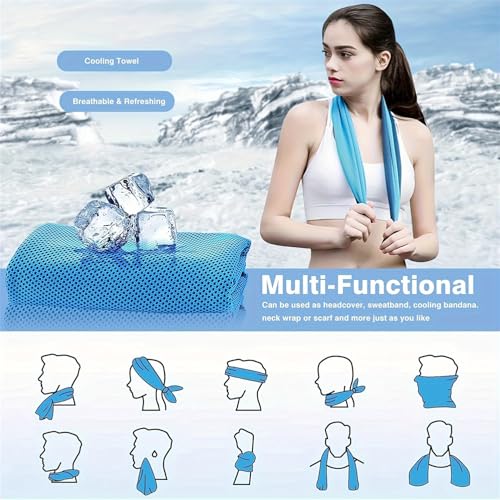 1pc Cooling Towels, Breathable Gym Towels for Neck and Face, Men & Women Workout Towel, Sweat Towel for Gym Yoga, Camping, Fitness, Running, Travel, Black