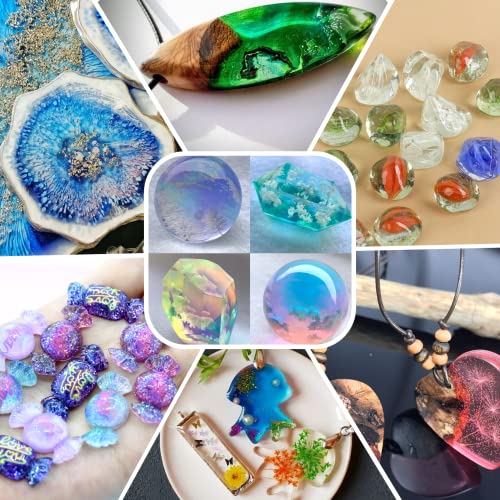 Epoxy Resin Pigment - 30 Colors Transparent UV Resina Dye, Highly Concentrated Epoxy Resin Colorant for Jewelry Making Kit, DIY Crafts - 0.25 oz