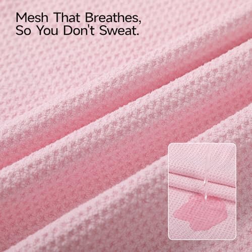 REDKISS 4 Pack Microfiber Workout Towels, Quick-Dry Gym Towels for Men, Yoga & Running, Soft Breathable, 39" x 16" - color: Pink/Light Blue/Green/Light Purple