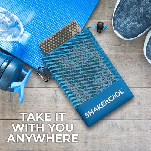SHAKEitCOOL Extended Size Cooling Towel – Be Cool in Style - Heat Relief, Soft, Lightweight, Sun Protection, Easy Clean - Perfect for Biking, Hiking, Running, Yoga, Golf, Gardening - Green Camo M - color: Green Camo