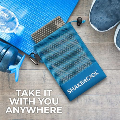 SHAKEitCOOL Extended Size Cooling Towel – Be Cool in Style - Heat Relief, Soft, Lightweight, Sun Protection, Easy Clean - Perfect for Biking, Hiking, Running, Yoga, Golf, Gardening - Green Camo M - color: Green Camo
