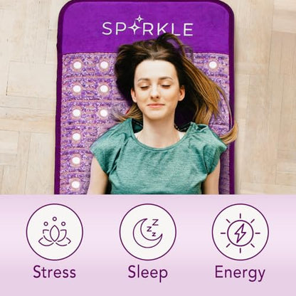 Biomat Infrared Mat | Crystal Mat for Therapy | Infrared Heating Mat | Red Light Therapy for Body | Hot Gemstone Therapy | Promotes for Muscle & Back Pain Relief | Sparkle Mat (Full Size) - size: Full Size