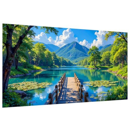 JOOZ Large Diamond Art Kits for Adults - 5D Landscape Diamond Painting | Round Drill| Premium Canvas| Clear Symbols| Bright Colors| Fun and De-Stress| Gem Art| Home Wall Decor| Gift| 27.5x15.7 Inch - color: Landscape 054