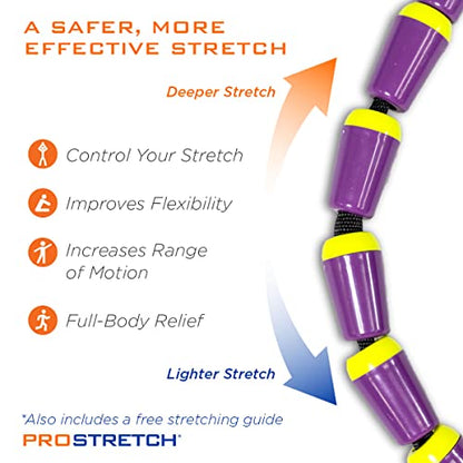 ProStretch StretchRite, Stretching Strap for Sore Muscles, Purple/Yellow - color: Purple/Yellow
