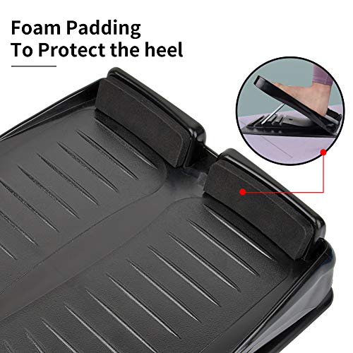 Slant Board, Adjustable Incline Board and Calf Stretcher, Stretch Board for Stretching Tight Calves or Plantar Fasciitis，Foot Stool Adjustable Strength Training Equipment Leg Exercise Machines - color: Black