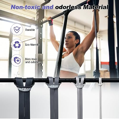 Resistance Band Pull Up Assistance Bands Sets Resistance Heavy Duty Exercise Stretch Fitness Bands for Stretching Power Lifting Workout Training with Instruction Guide - style: Black set of 4