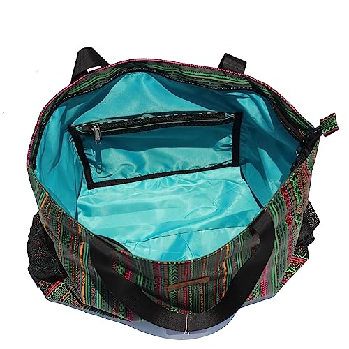ESVAN LARGE BEACH BAG Water Resistant Lightweight 20 inch Women Oversize Tote Bag for Gym Beach Travel Pool Yoga Nurse - color: A05
