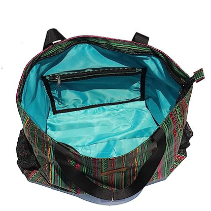 ESVAN LARGE BEACH BAG Water Resistant Lightweight 20 inch Women Oversize Tote Bag for Gym Beach Travel Pool Yoga Nurse - color: A05
