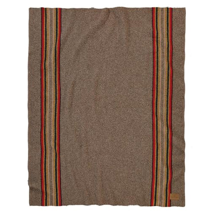 Pendleton Yakima Throw 54" x 66", Wool Cotton | Durable Wool Throw for Home and Travel - Mineral Umber - color: Mineral Umber