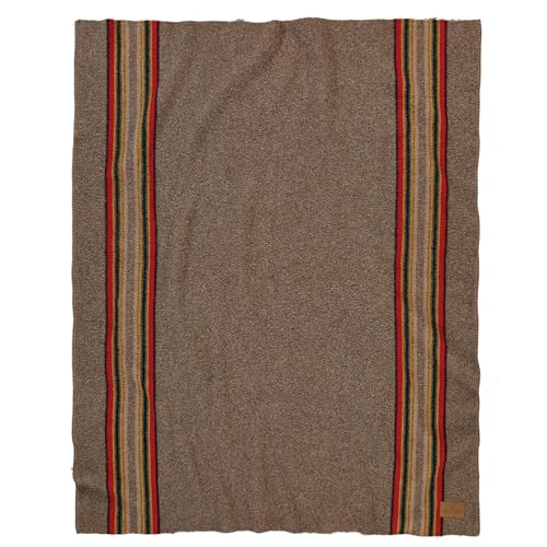 Pendleton Yakima Throw 54" x 66", Wool Cotton | Durable Wool Throw for Home and Travel - Mineral Umber - color: Mineral Umber