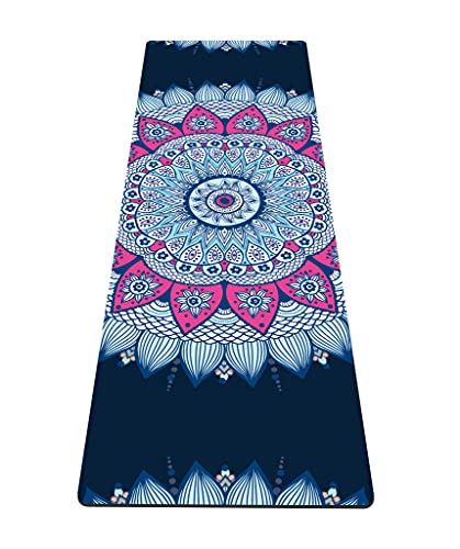 nuveti Yoga Mat Print Extra Thick TPE Non Slip Fitness Exercise Mat with Carrying Bag,72"x24" Extra Thick 6MM Exercise & Workout Mat for Yoga, Pilates Fitness and Floor Exercises - color: Bing
