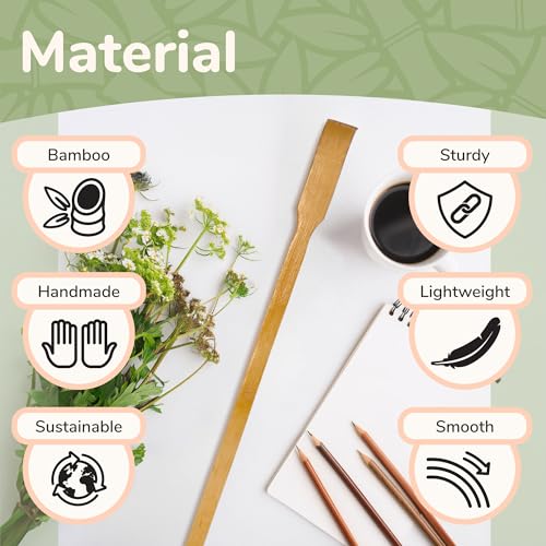 BambooMN 16.5 Inch Traditional Thin Travel Size Bamboo Wooden Back Scratcher Body Relaxation Massager Set for Itching Relief, 20 Units - color: Travel Size, size: 20 Units