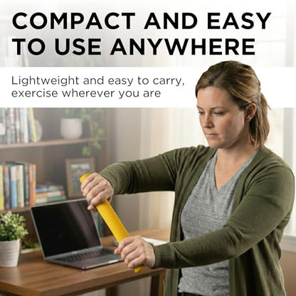 THERABAND FlexBar Resistance Bar, Extra Light, Wrist & Forearm, Yellow - color: Yellow