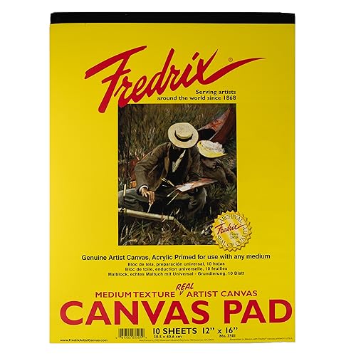 FREDRIX Creative Series White Canvas Pad, 12" x 16" - color: White Canvas, size: 12" x 16"