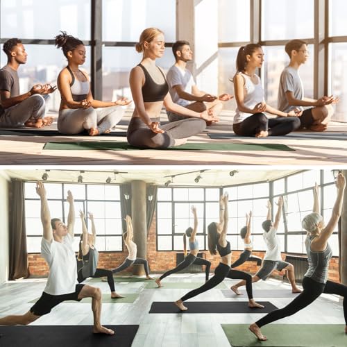 Breling 3 Pack 26"x73" Hot Yoga Mat Towel Pack Non-Slip Yoga Mat Gym Sweat Absorbent Microfiber Towel for Pilates Workout Women Men - color: Black, Gray, Green