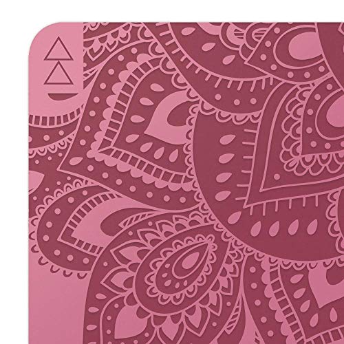 YOGA DESIGN LAB | The Infinity Mat | Luxurious Non-Slip Design Provides Unparalleled Grip to Support and Align You Beautifully | Eco-Friendly | w/Carrying Strap! - color: Mandala Rose, size: 3mm