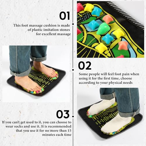 TrelaCo Foot Acupressure Massage Mat with Stones, 13.78 x 13.78 Inches - size: 13.78 x 13.78 Inch
