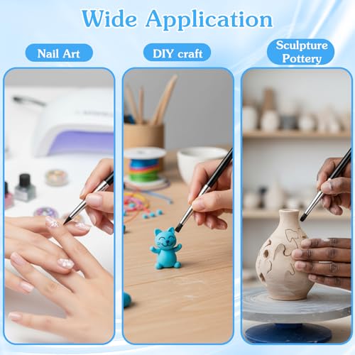 10PCS Silicone Sculpting Tools,Durable Sculpting Tool | Flexible Clay Carving Tool,Smooth Surface Silicones Clays Sculpting Tool,for Pottery Artwork Shaping Carving DIY,Black