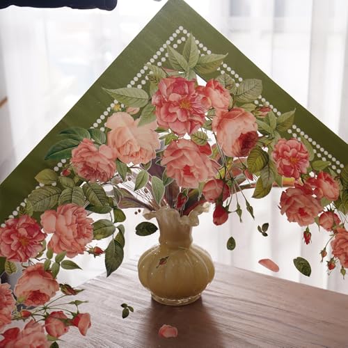 Clear Table Protector Cover Vinyl Rose PVC Tablecloth, 60"x104" | Dining Room, Kitchen Meals, Tabletop Protection, Easy Cleanup, Brunch, Parties, Holiday Gatherings, Everyday Use - color: Rose, size: 60" x 104" (Rectangular)