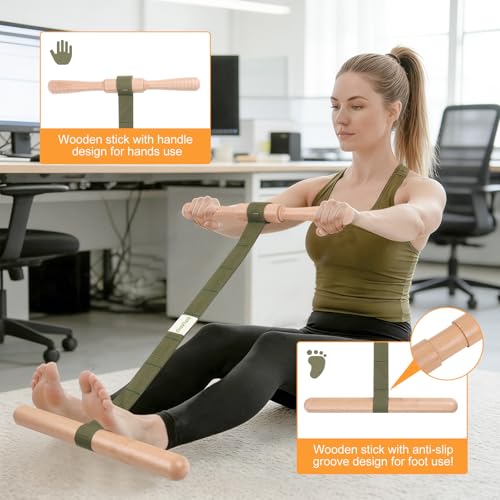Innovative Muscle Stretching Device,Adjustable Length Hamstring Stretcher, Bring Flexibility, Pain Relief, Entire Body Easily Perform Yoga and Stretching at Home, Office, Gym