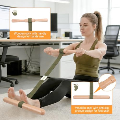 Innovative Muscle Stretching Device,Adjustable Length Hamstring Stretcher, Bring Flexibility, Pain Relief, Entire Body Easily Perform Yoga and Stretching at Home, Office, Gym