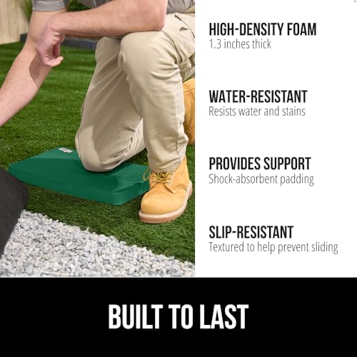 GORILLA GRIP® Extra Thick Foam Kneeling Pad for Gardening, 17.5x11 Grass - color: Grass