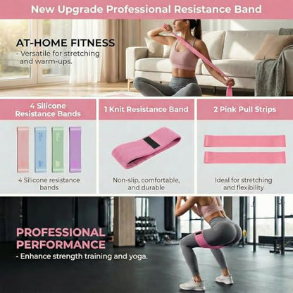 Pilates Kit, Home Pilates Equipment for Women, Workout Kit with 14.5" Pilates Ring and Ball,Yoga Block, Yoga Knee Pad Mats, Resistance Bands, Ankle Weights, Sliders & Grip Socks Accessories