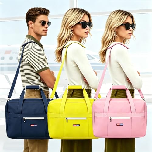 Gym Bag for Women Men, Water-Resistant Duffle Bag for Travel Sports, Lightweight Carry On Bag with Handles and Detachable Shoulder Strap (Blue) - color: Blue