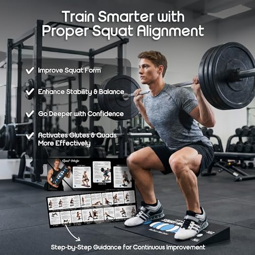 Squat Wedge Large for Deeper Squats: Heel Elevated Block for Mobility