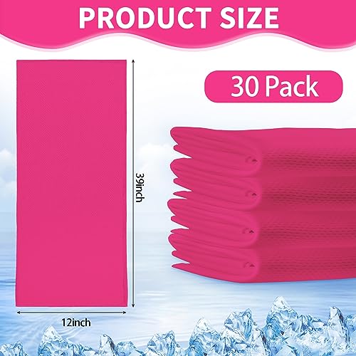 Honoson Cooling Towel Bulk - color: Fluorescent Pink, size: 32"x12"