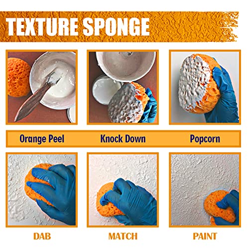 LAVEVE Knockdown Texture Sponge for Wall and Drywall Patch/Repair, 2 Pcs | Home Decor DIY Painting for Ceiling and Wall Texture