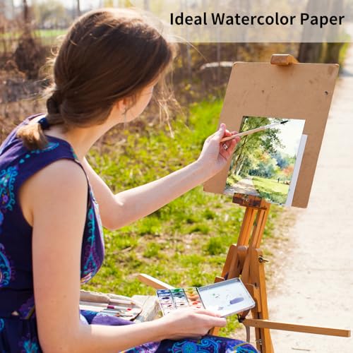 OSIMIG 200 Sheets 5x7” Watercolor Paper Bulk,110lb/230gsm Water Color Paper | Cold Press White Thick Water Color Paper Pad, Drawing Painting Paper Bulk, Art Supplies for Kids & Adults