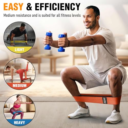 Fabric Resistance Bands for Working Out - color: Yellow