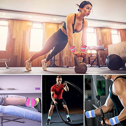Ankle Weights A Pair of 1/2/3/4/6/8/10/12/20 LBS Wrist Leg Arm Weights for Women Men with Adjustable Straps, Strength weighted for Physical Therapy Running Walking Home Fitness Gym Workout Weight Loss - color: Blue