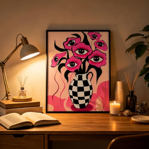 BYGFHLYW 5D Diamond Painting Kit for Adults, Eye Flower Diamond Art Kits | DIY Full Round Drill Cartoon Gem Painting Paint by Diamonds Relaxing Craft for Home Wall Decor 12x16inch - color: KM1267-1