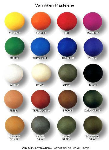 Van Aken Plastalina Modeling Clay Sculptor Gray 1 lb. bar
