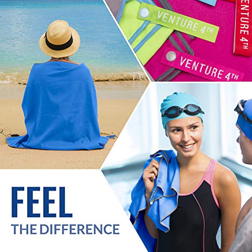 VENTURE 4TH Quick Dry Travel Towel, Ultra Soft Microfiber - 3 Sizes - color: Navy Gray, size: 72.00" x 31.50"