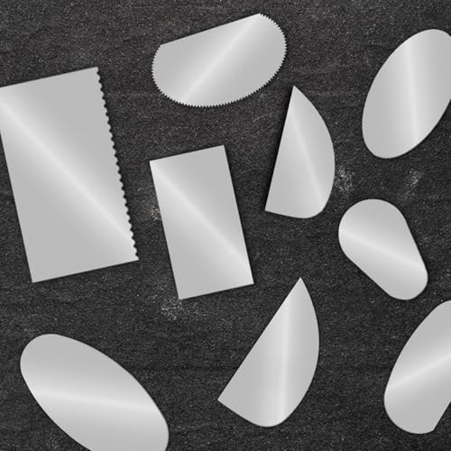 12 PCS Metal Ribs for Pottery, Stainless Steel Clay Scraper Tool Set | 10 Shapes, Serrated and Smooth Ribs, Ceramics Sculpting Tools Kits, For Texturing Artists Sculpture Modeling Potter