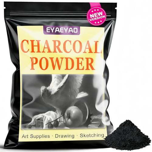 Premium Charcoal Powder for Drawing and Art, Drawing Charcoal for Sketching, Shading, Blending with Beginners & Pro Artists - 4 Ounces - size: 4 Ounces