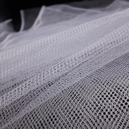 29.5 x 59 Inch White Mesh Fabric Slightly Stretchy for Sewing Projects | Sew Shopping Bag, Backpack Pocket and Straps and Netting Clothes - size: 29.5 x 59 Inch