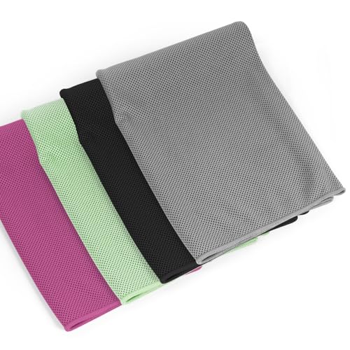 4 Pack Cooling Towel for Neck and Face,Ice Towel for Hiking Camping Riding Tennis Yoga Fitness Workout Gym Sweat Ice Towels (Multicolor-03) - color: Multicolor-03