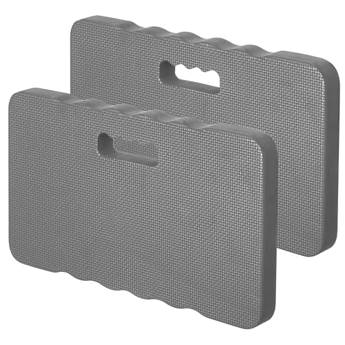 Gardenised Extra Thick Foam Kneeling Pad for Gardening and Exercise Soft Comfortable Knee Cushion Mat for Floor Work Yard Tasks and Home, Set of 2 Large Grey - color: Gray
