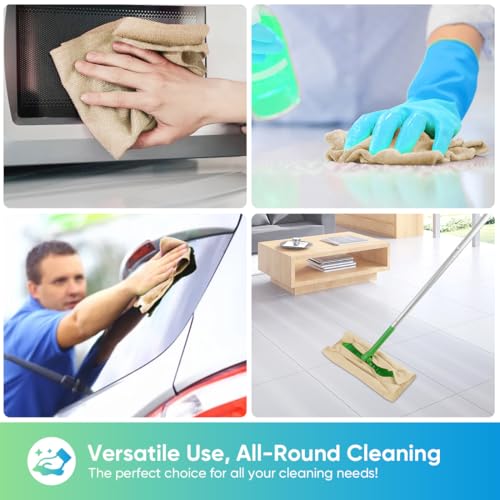 HOMEXCEL Microfiber Cleaning Cloth 20 PK, Towels for Cars and Shop, Brown - color: Brown