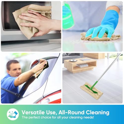 HOMEXCEL Microfiber Cleaning Cloth 20 PK, Towels for Cars and Shop, Brown - color: Brown