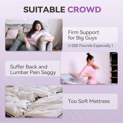 BDEUS 3 inch Extra Firm Memory Foam Mattress Topper Full Size for Big Guys, Supportive Mattress Pad for Back Pain Relief, Double Bed Foam Topper with with Senior Grey Cover, 54 × 75 Inch - size: Full, style: 3 inch