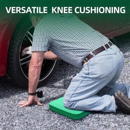 Ohuhu Premium Thick Kneeling Pad, 2-Pack Large Comfortable Gardening Knee Mat with 2 Different Surfaces, Extra Thick Knee Cushion Kneeler for Gardening, Work, Baby Bath, Exercise - color: Green
