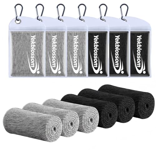 6 Pack Cooling Towel, Ice Towel for Neck, Soft Breathable Microfiber Towel, Hyper-Evaporative Cooling Towels for Yoga Sports Gym Running Workout Camping Outdoor Activities (3black+3grey) - color: 3black+3grey