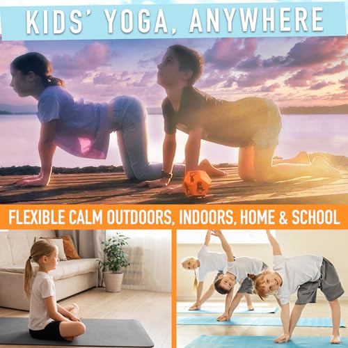 Yoga Dice for Kids, Large 12-Sided Soft Foam Exercise Dice - color: Orange